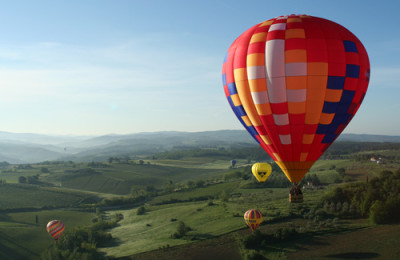 Hot air balloon in Chianti